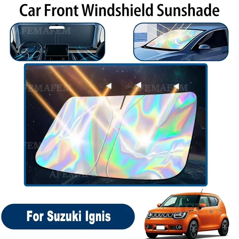 Windshield Sun Shade For Suzuki Ignis Foldable UV Reflective Front Window Sun Protector