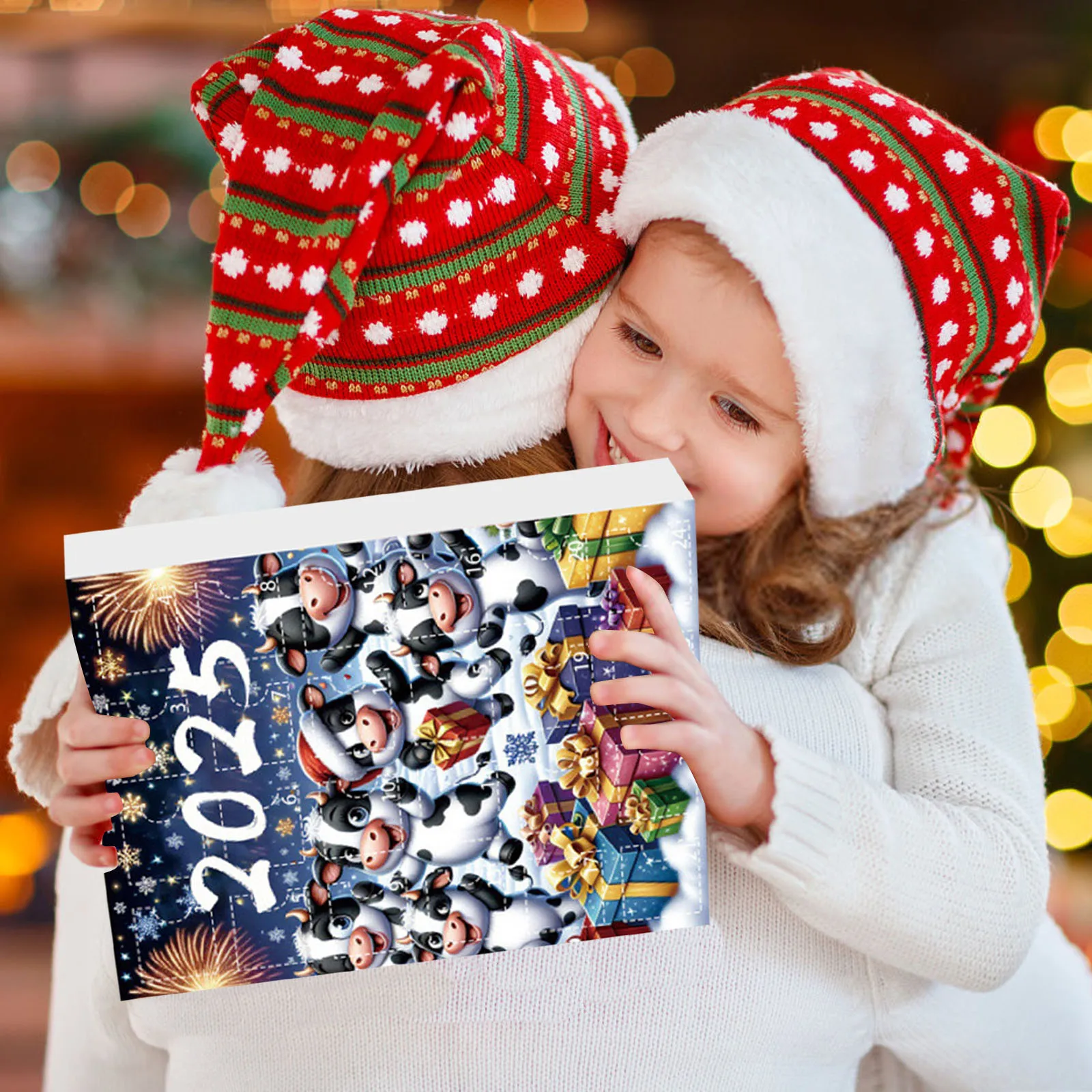 Crianças brinquedos populares 2025 natal chegando feriado calendário caixa contagem regressiva 24 dias decorações bonitos árvore de natal pendurado ornamentos