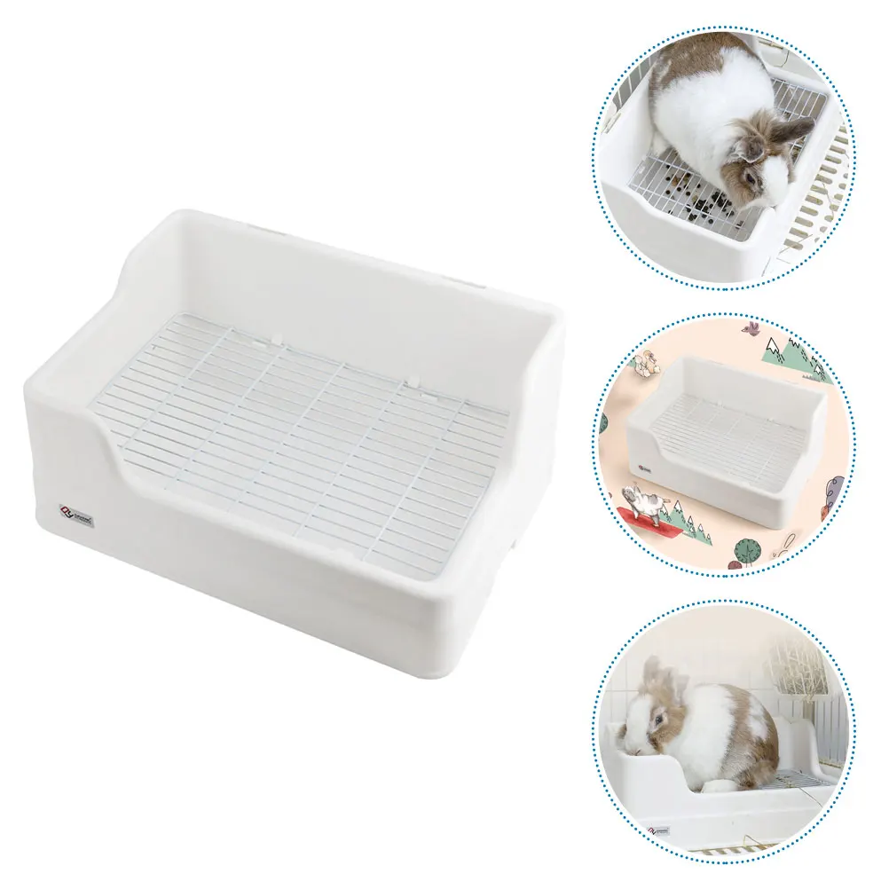 

Reusable Bunny Hamster Low Entry Easy Clean Pet Supplies Rabbit Guinea Pig Potty Trainer Bedpan Toilet Litter Box For Hamster