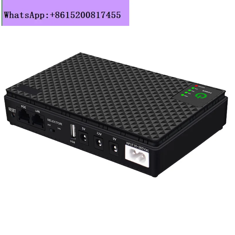 1018P UPS صغير إمدادات الطاقة غير المنقطعة تيار مستمر احتياطية إمدادات الطاقة راوتر ضوء القط المدمج في محول POE5V9V12V