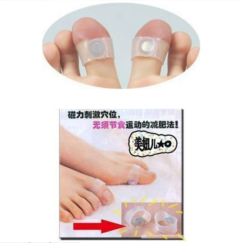 

2 Pcs/Set Silicone Foot Toe Ring Weight Loss Burning Fat Body Toe Rings