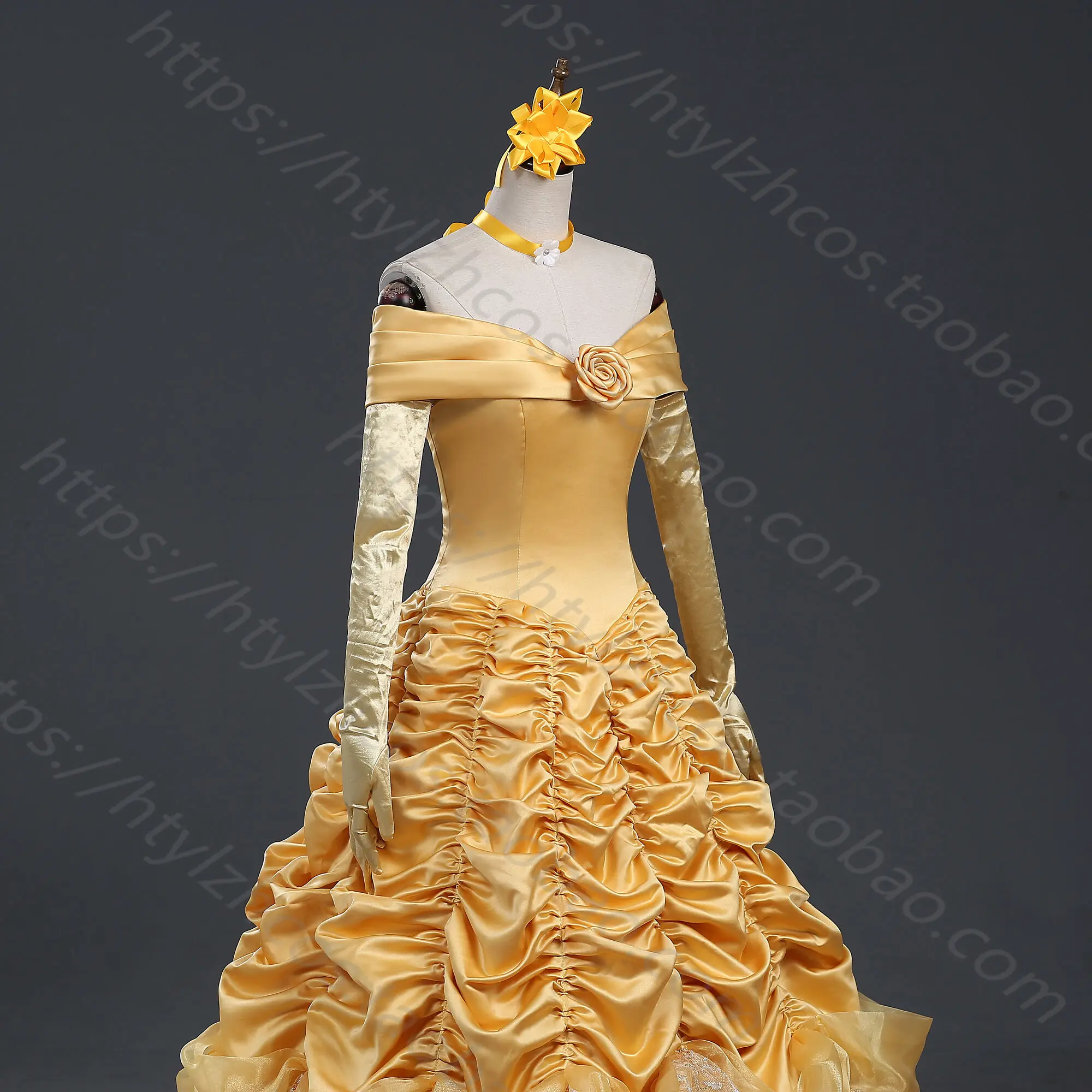 New Belle Princess Cosplay Costume Bell Princess Dress abito giallo mantello per scegliere la bellezza per la festa di gioco su misura