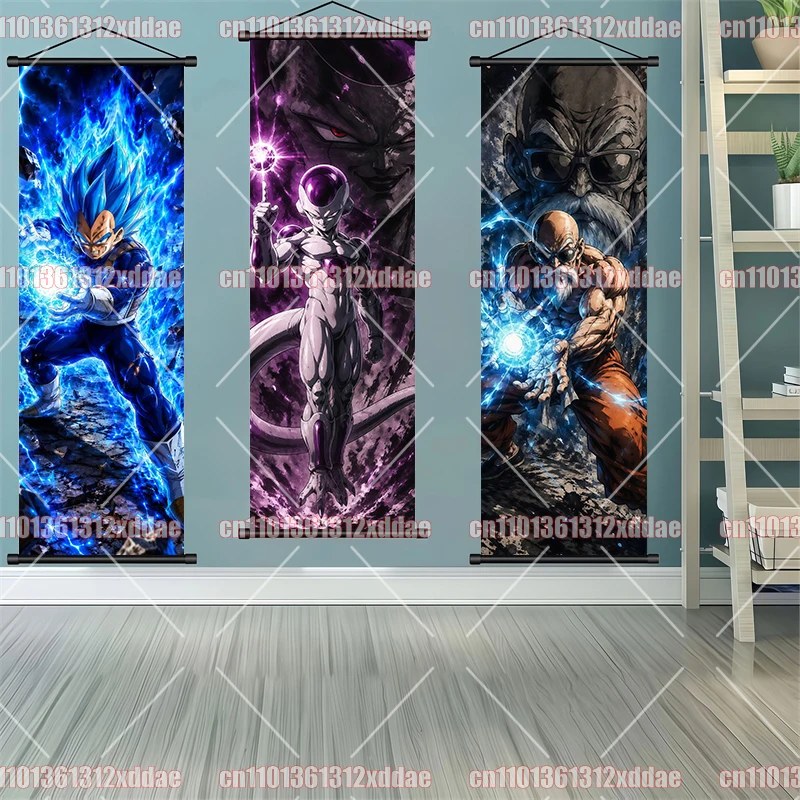 Dragon Ball Sun Goku Super Saiyan Wall Hanging Scroll Poster Living Room Decoration Anime Collection Gift High Quality Painting - view 5