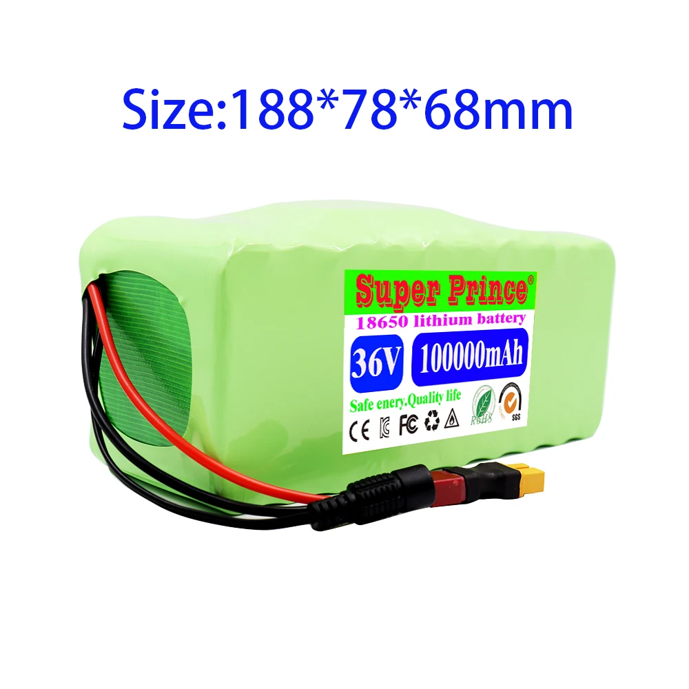 

Super Prince 10S4P 36V 100Ah For Samsung 18650 Lithium Battery Pack 1000W Power Modified Bicycle ScooterElectric Vehicle WithBMS