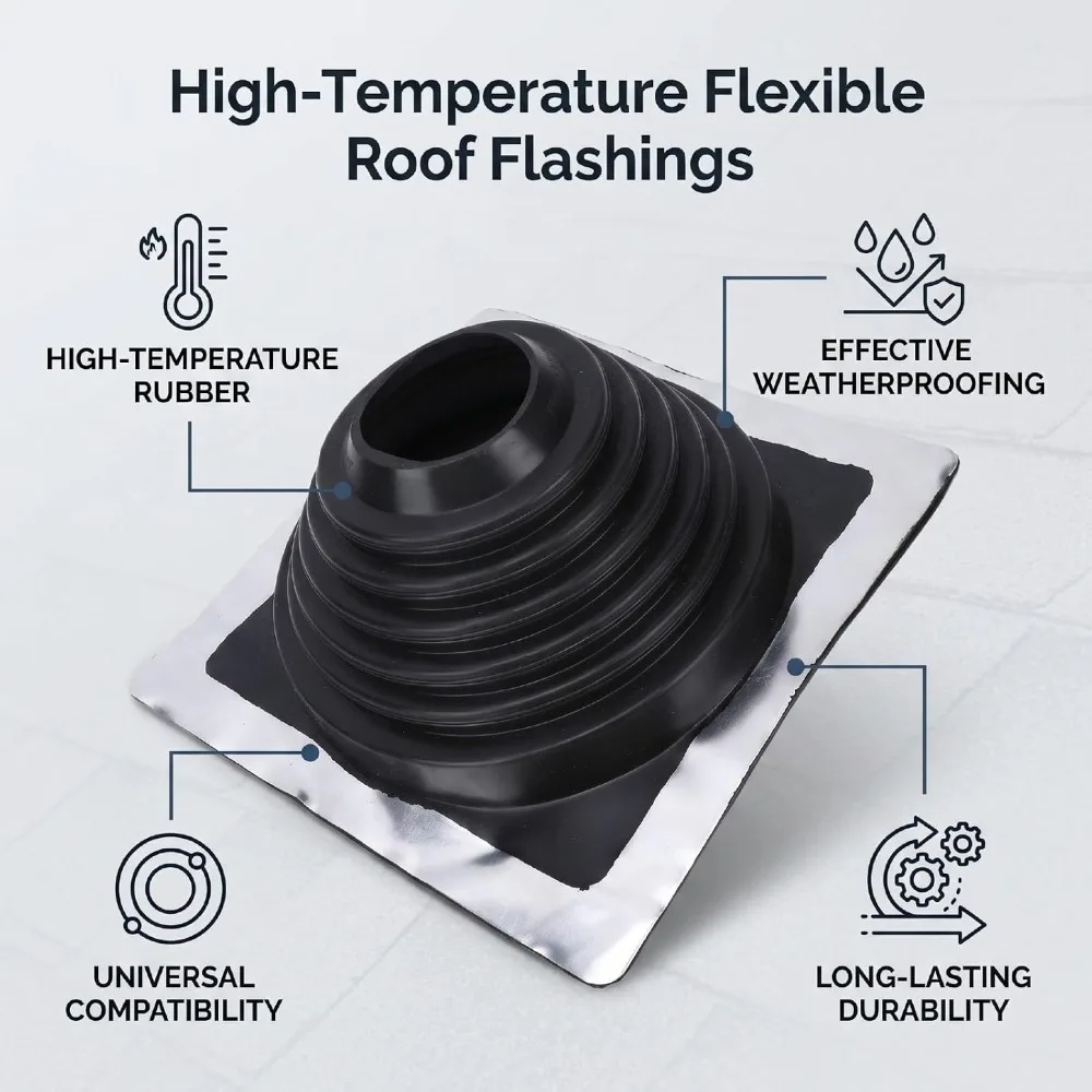 Rubber Material Roof Pipe Flashing Pipe OD 7