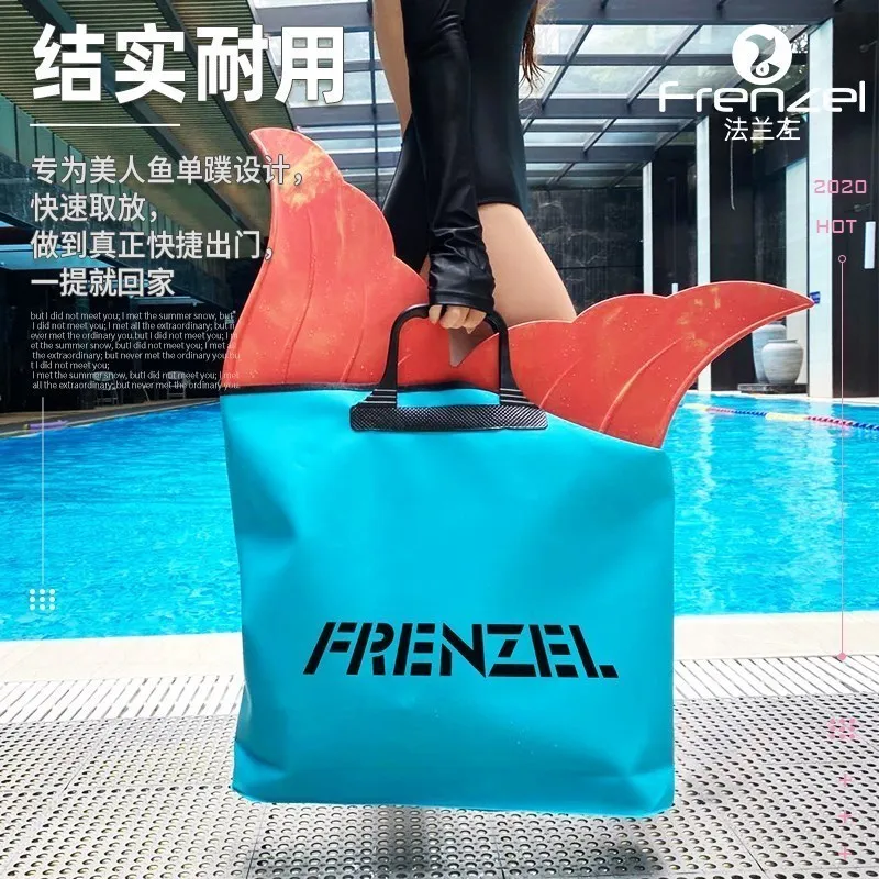 FRENZEL flange left mermaid swimming diving fins receive bag super capacity portable bag beach bag