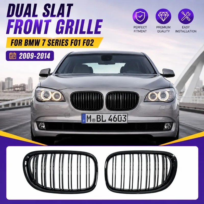 Front Grille For BMW 7 Series F01 F02 730Li 740Li 750Li 760Li 2009-2014 Replacement Kidney Grill Exterior Accessories Body Kits