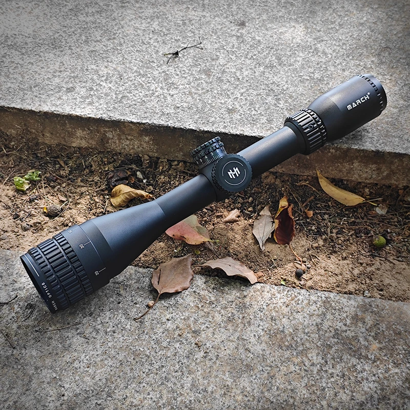 

March Optics HT4-16X44AOE Tactical Riflescope Spotting Rifle Scope Hunting Optical Airsoft Airgun Sight Red Green Cross