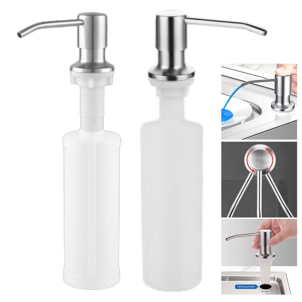 Rustproof Stainless Steel Soap Dispenser Versatile Durable Build Sleek Kitchen Sink Accessory For Daily Hand Soap Organization ﻿