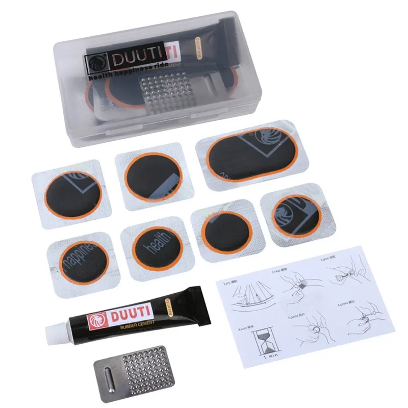 One Set Bicycle Tire Repair Tool Portable Kit with Transparent Box Case Accessory Useful