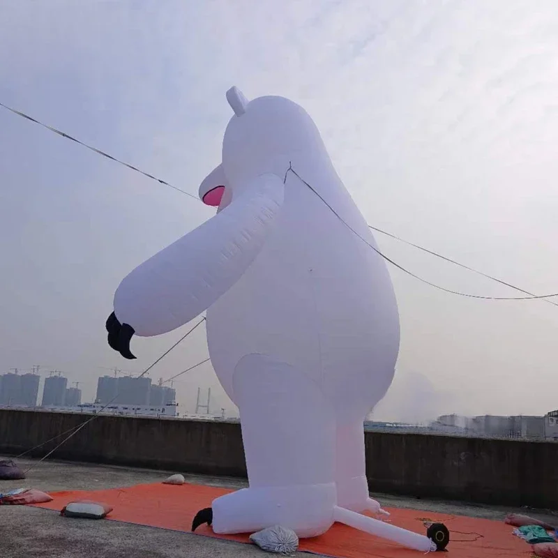 Giant Christmas Inflatable Polar Bear Led Lighting Outdoor 30ft High Inflatable Toy Decoration For Sale