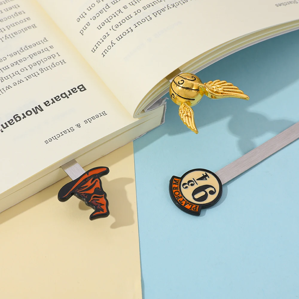 Harry Potter Metal Stainless Steel Bookmark Golden Snitch Magic Hat Magic Academy Collector's Gift for Fans view 5