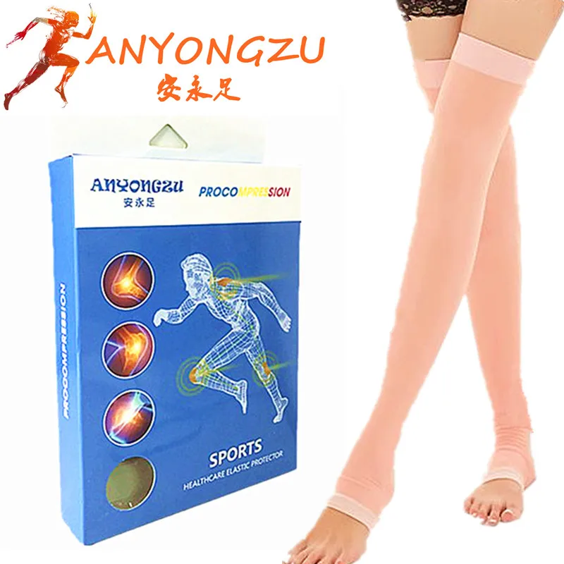 

Professional Shaping Sleeping Compression Pressure Stocking Prevent Varicose Veins Tightening Legs Knee-high Socks With Gift Box