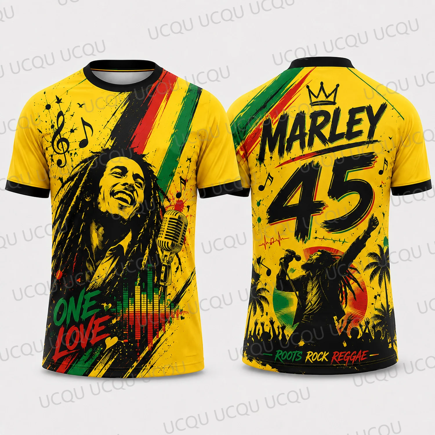 Bob Marley One Love Grafik-T-Shirt Reggae Musik Jamaika 45 Vintage Streetwear Unisex Sommer Baumwoll-T-Shirt