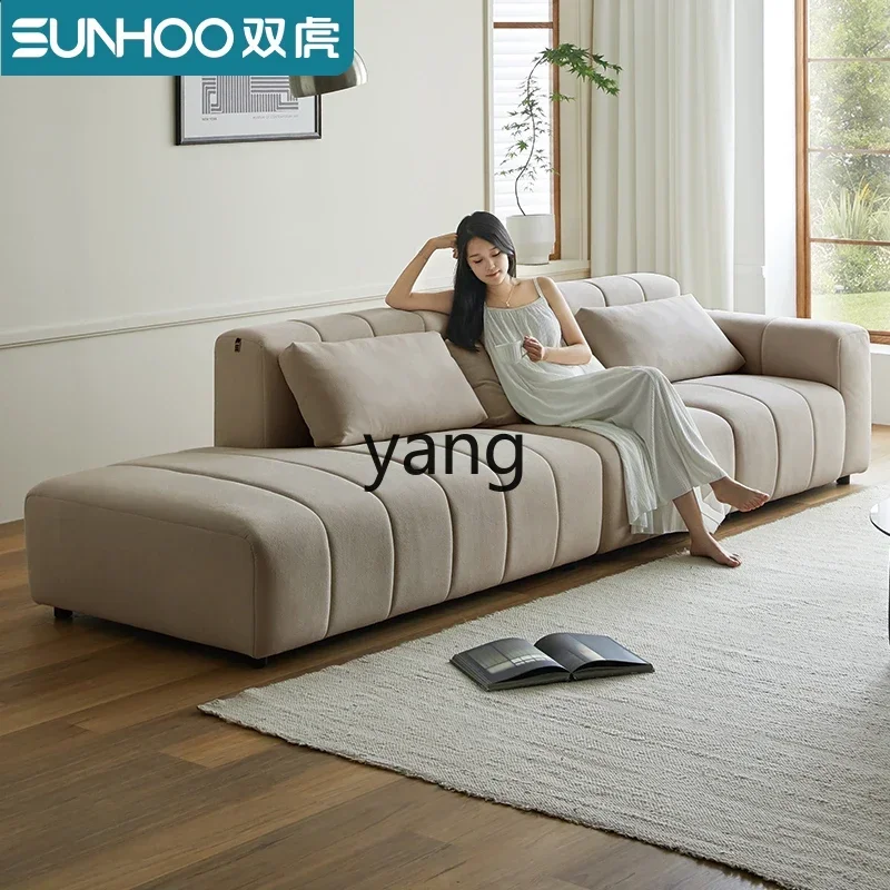 

CX sofa living room cream wind small apartment simple modern special-shaped straight row puff marshmallow fabric sofa
