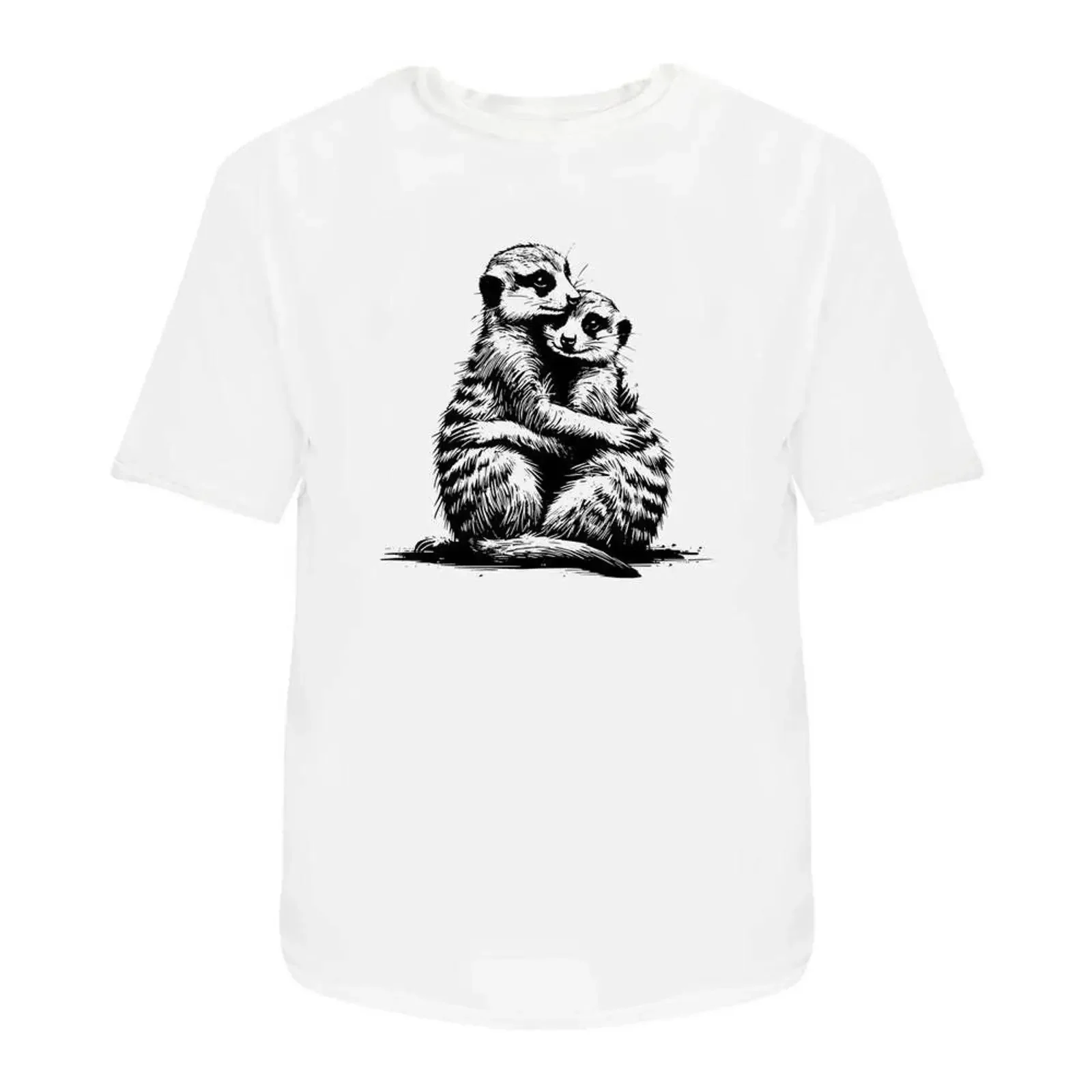 T Shirt Meerkat Cuddles 100 Baumwolle S XXL TA056346 vintage Washed Unisex Top For Everyday Wear Versatile Slightly