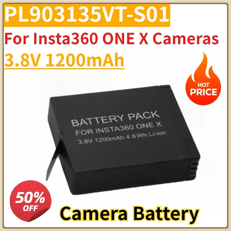 

New Replacemen Camera Battery 3.8V 1200mAh PL903135VT-S01 for Insta360 ONE X Cameras