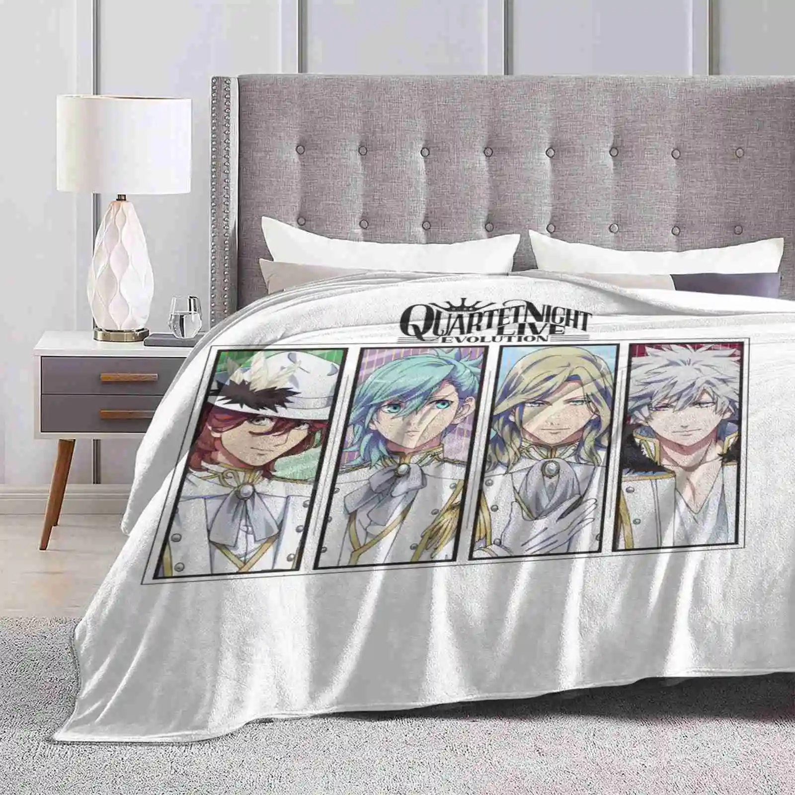 Quartet★Night Live Window Design New Selling Custom Print Flannel Soft Blanket Utapri Uta No Prince Sama Uta Pri Quartet Night