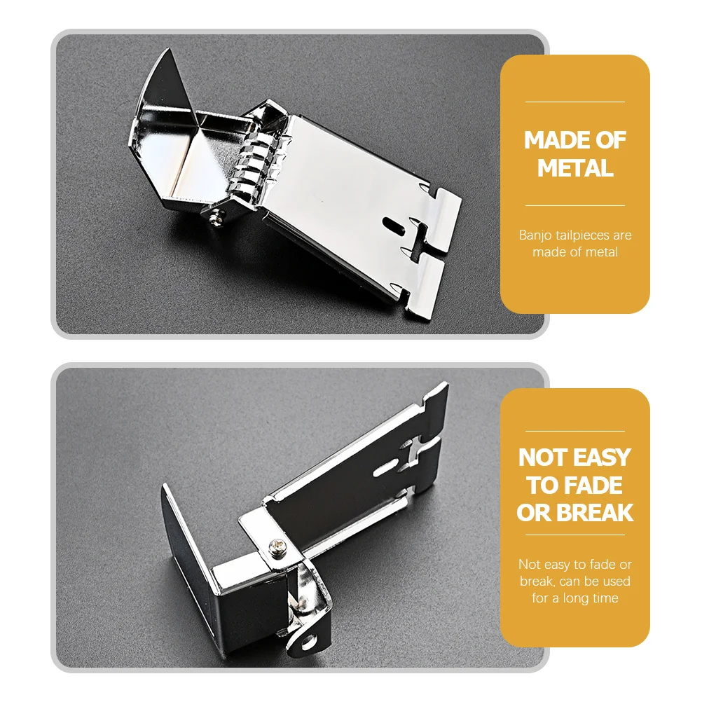 

Premium Metal Banjo Tailpiece 5-String Parts Bright Smooth Design Efficient String Accessory Banjo Tailpiece Instrument Parts