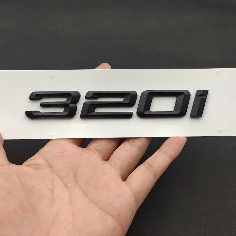 

Nameplate Logo Sticker For BMW 320i F30 E46 E90 G20 320i Car Trunk Letters Emblem Glossy Black Matte Black Chrome Accessories