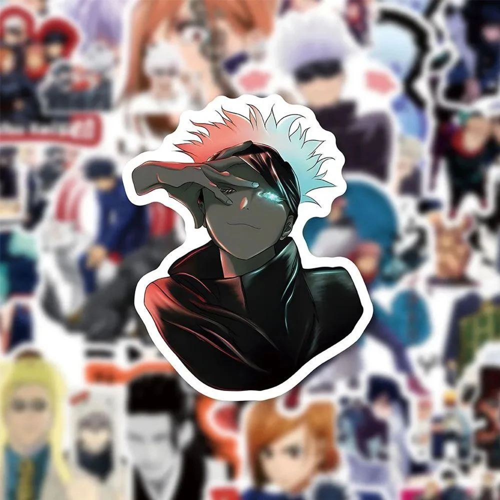 10/30/50pcs Kawaii Jujutsu Kaisen Stickers Anime Itadori Yuji Cartoon Decal Toys Graffiti Laptop Car Bike Sticker for Kid Gift