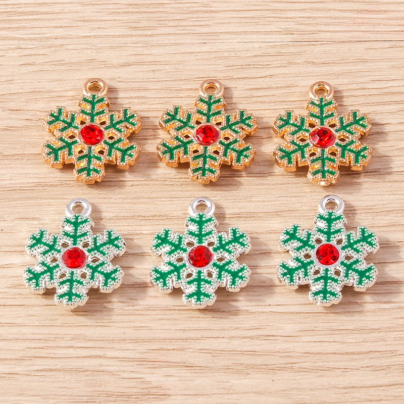 10 teile/los mischen niedlichen Emaille Weihnachts baum Santa Claus Glocken bezaubert Anhänger für Schmuck machen Ohrringe Halsketten DIY Handwerk Geschenk – Detail 3