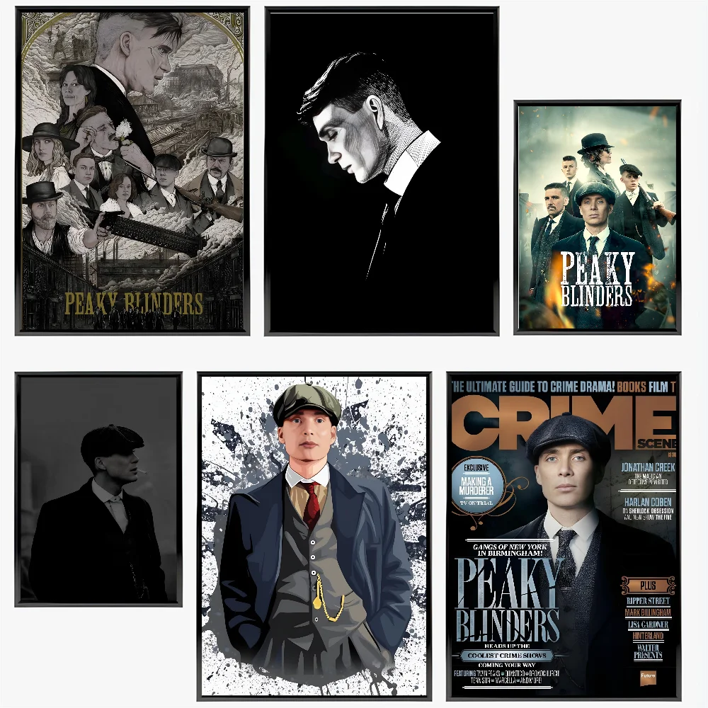 1 قطعة P-Peaky B-Blinders التلفزيون المشارك المشارك ورقة طباعة غرفة المعيشة المنزلي غرفة نوم مدخل بار مقهى الفن اللوحة الديكور