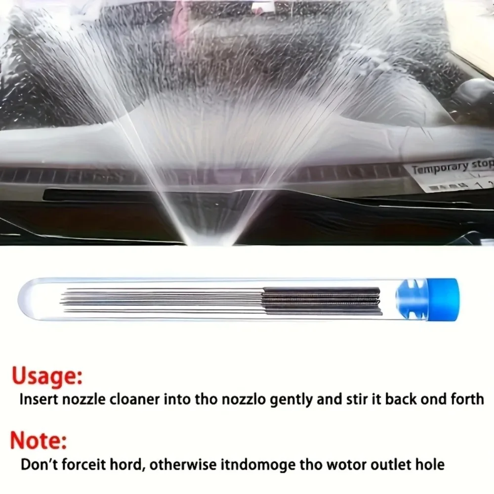 10pcs Nozzle Cleaning Kit Windshield Wiper 3D Printer Head Gas Stove Vent Showerhead Needle Tube Brush for Home Appliance Mainte