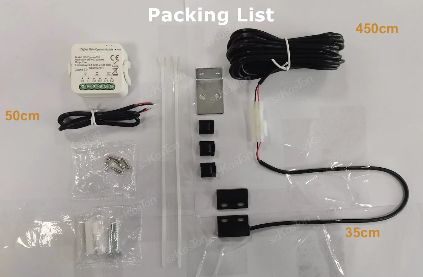 Imagem -06 - Tuya-controlador Inteligente de Porta de Garagem Abridor Universal Wifi Zigbee Interruptor de Controle com Acessórios Voz Alexa Google