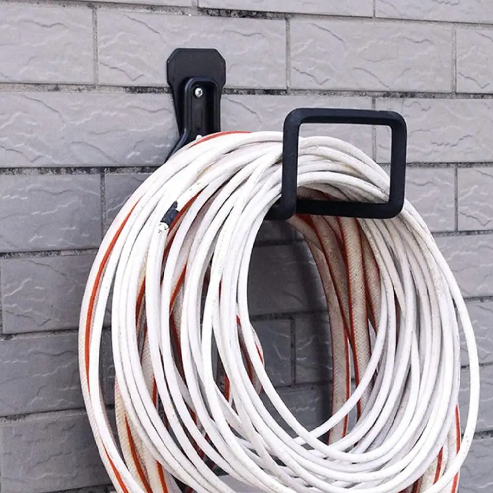 Suporte de gancho de arame para tubos metálicos, suporte de armazenamento de garagem montado na parede, suporte para mangueiras de jardim, gancho multifuncional resistente.