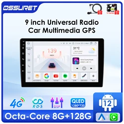 Android 2 Din for Universal Car Radio Multimedia Player GPS Navigation Car Audio Stereo Head Unit 9 Inch 10.1 Inch Speakers rds