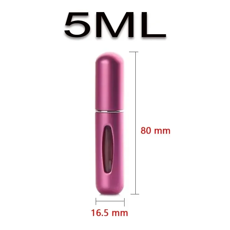 Portable Travel Perfume Bottle 5ml Bottom Fill Liquid Container Cosmetics Spray Dispenser Press Head