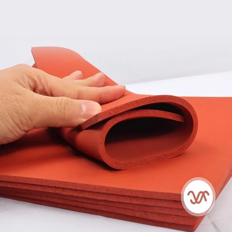 Silicone Foam Board Red High Temperature Resistant Sponge Stamping Sealing Press Foam Pad