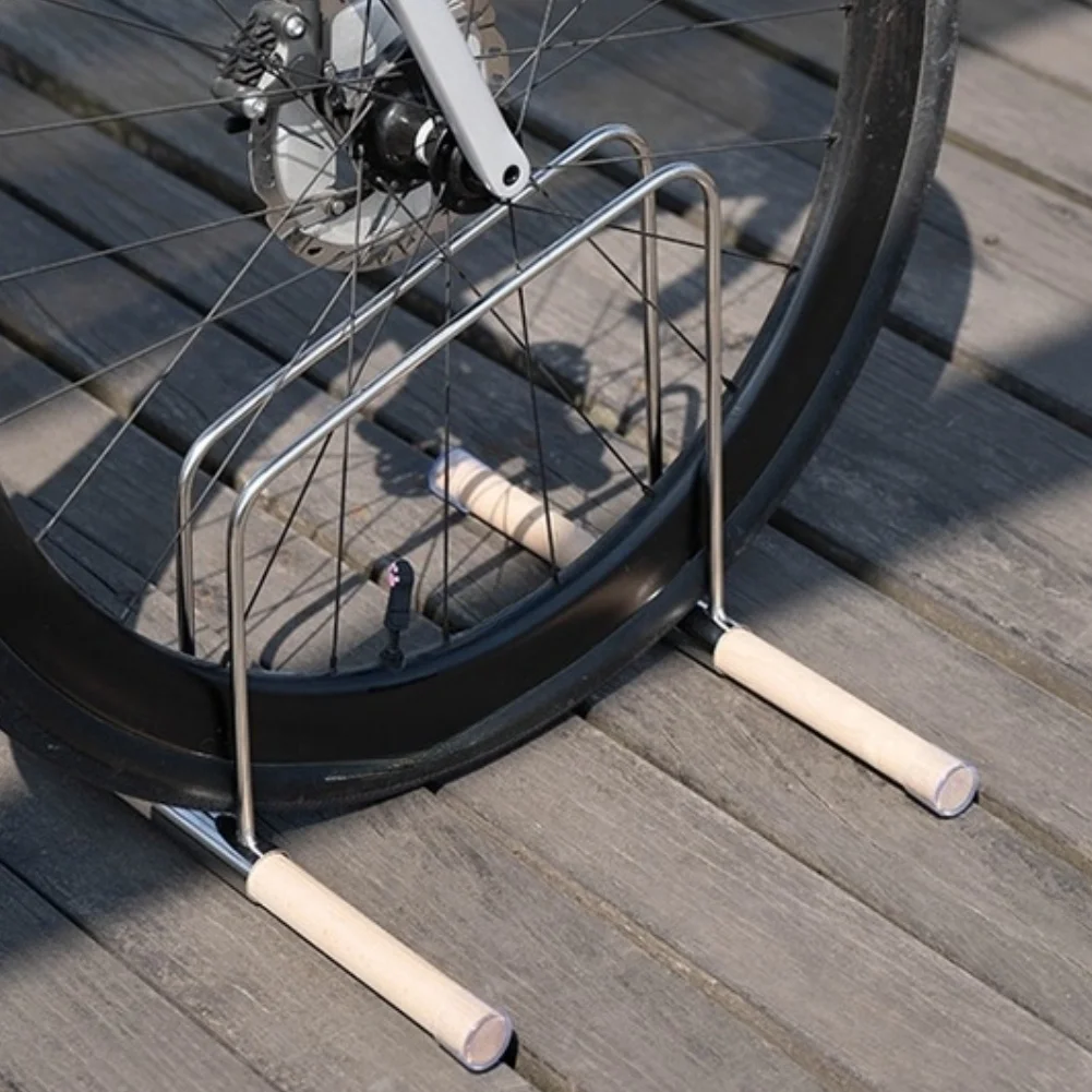 Stainless Steel Bicycle Parking Stand for Home Workshop Garage Use Fits City Mountain Road Bikes 32.7x30x29.6cm