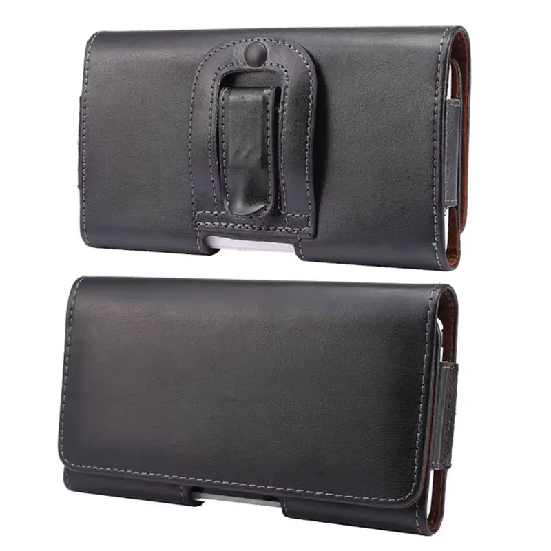 4.0 - 7.2 inch Cell Phone Belt Clip Holster Pouch for iphone 15 14 Pro Max Samsung S24 S23 Ultra Xiaomi Leather Cover Belt Bag