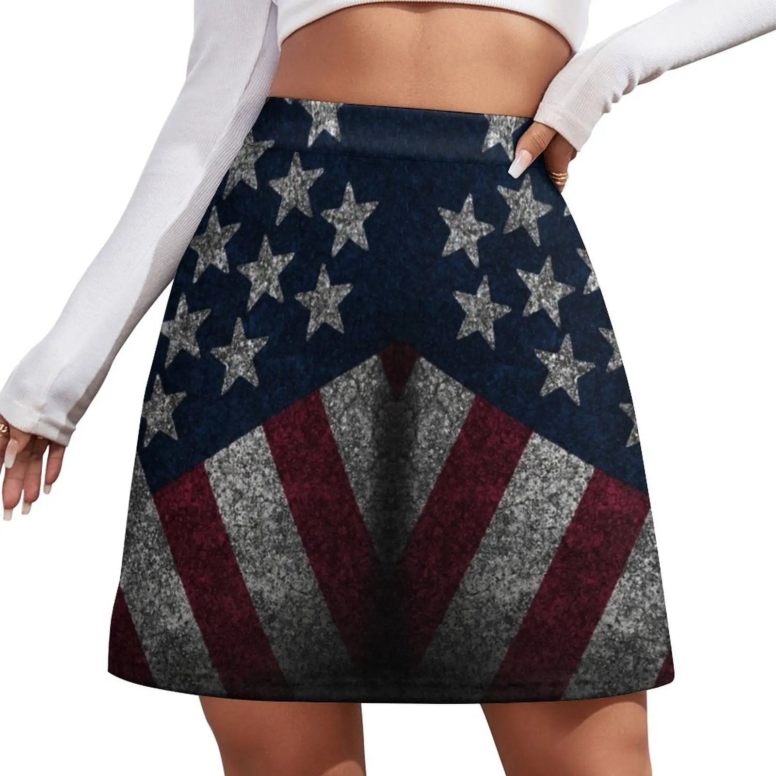 

Patriotic American Flag Design Mini Skirt Korean skirts Female clothing new in dresses