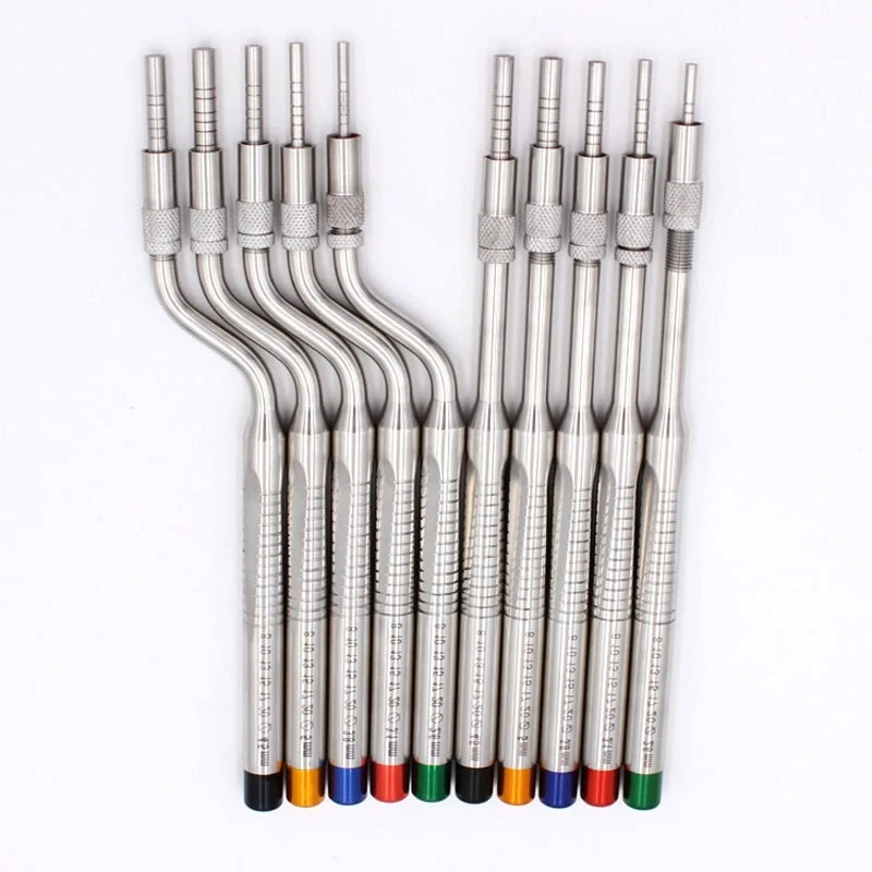 

A Set/5 Pcs Implants Osteotome Instrument Mandibular Sinus Elevator Tool Concave Tips Sinus Lifting Device Implant Bone Extruder