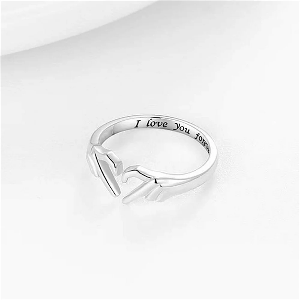 Silver Ring Exquisite Workmanship Silver Simple Ring Fashion Accessories Opening Ring Elegant Gold Ring Jewelry Fashion