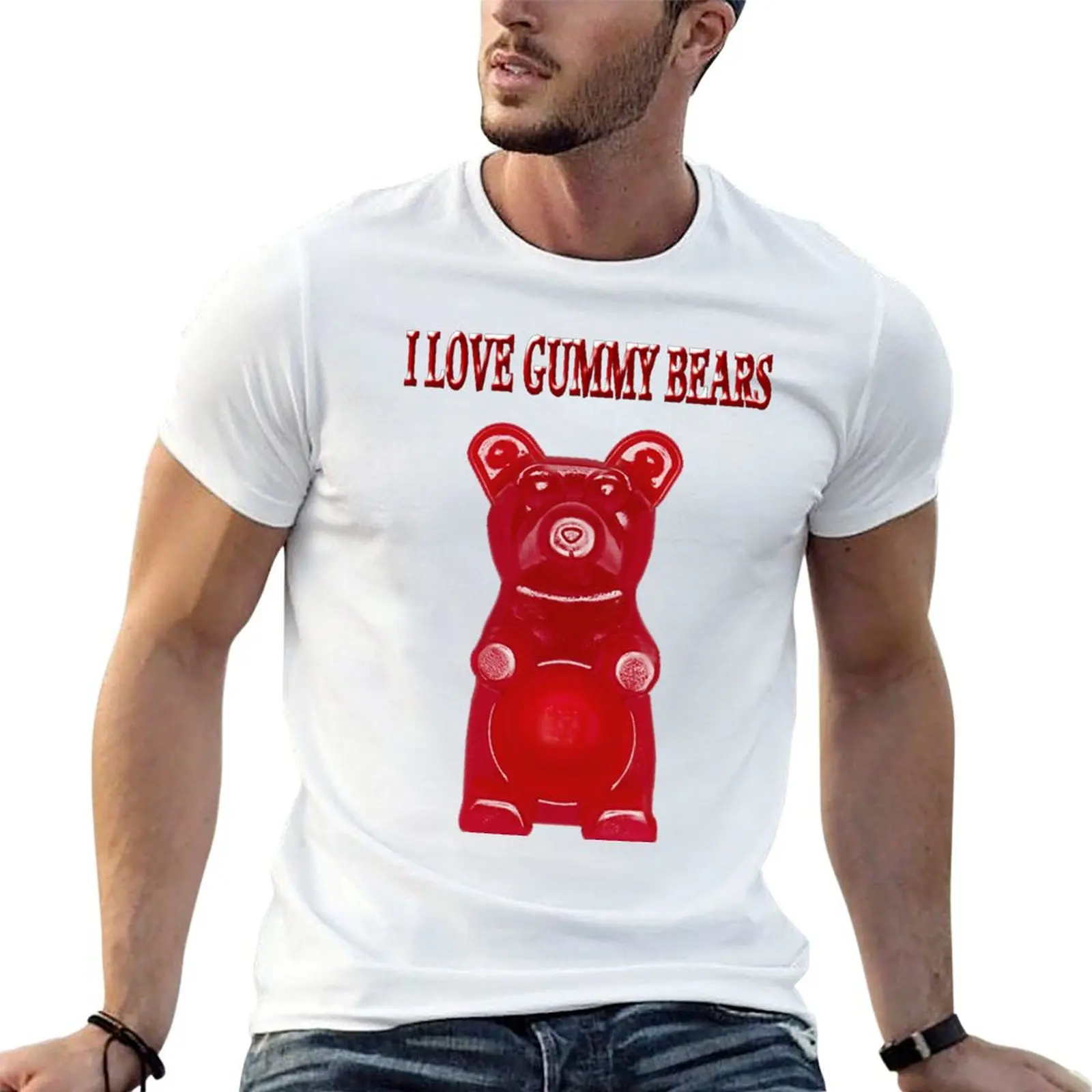 (????) I LOVE GUMMY BEARS TEE SHIRT & VARIOUS-- APPAREL (????) T-Shirt Anti-Wrinkle Short Sleeve T-Shirt