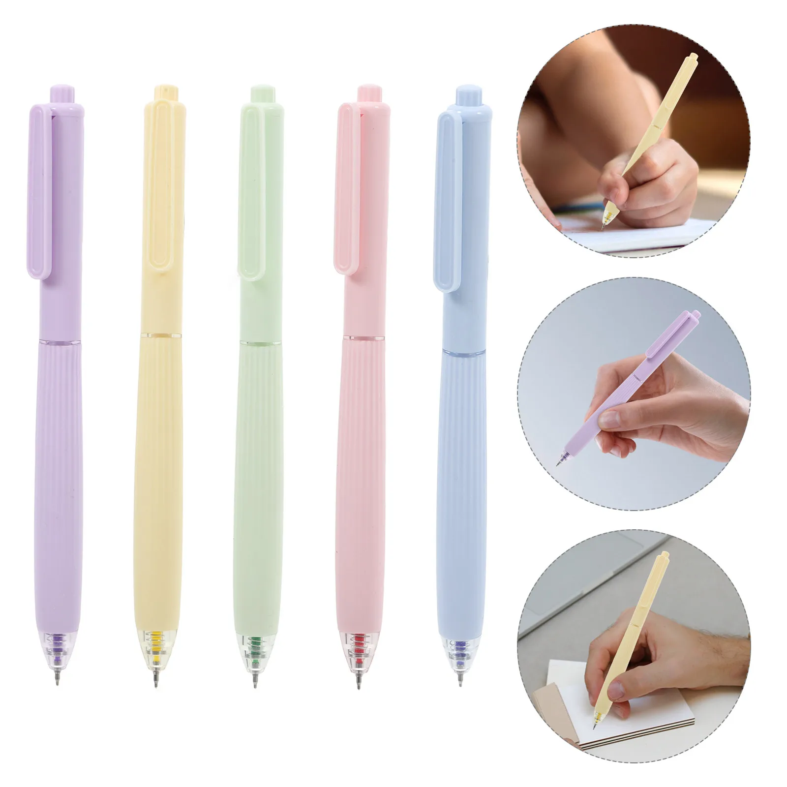

5pcs Gel Set 0.5Mm Smooth Writing Handwriting For Journaling Note Taking Cute Aesthetic Stationery School Supplies Kids Fine Tip