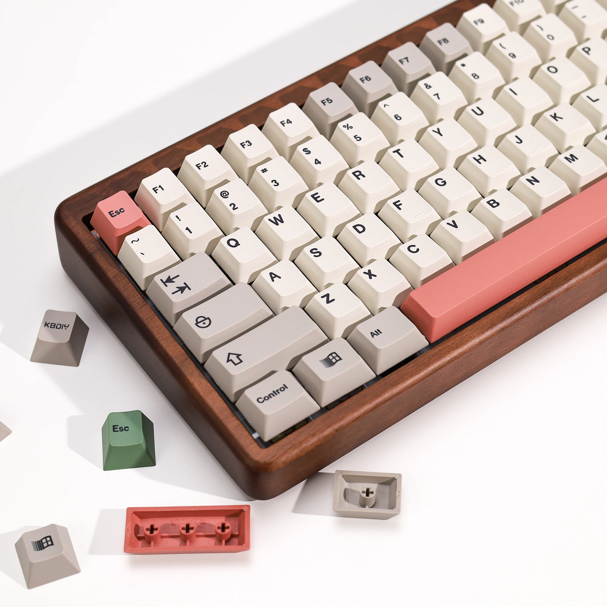 

KBDiy GMK 9009 Ретро колпачки для клавиш из ПБТ ISO Cherry Profile для переключателей Cherry Kailh Gateron MX, 60% механические колпачки для игровой клавиатуры