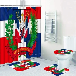 The Dominican Republic Shield Is The Official Coat Of Arms Of The Republic . And Viking Art Font Shower Curtain Sets With Rugs