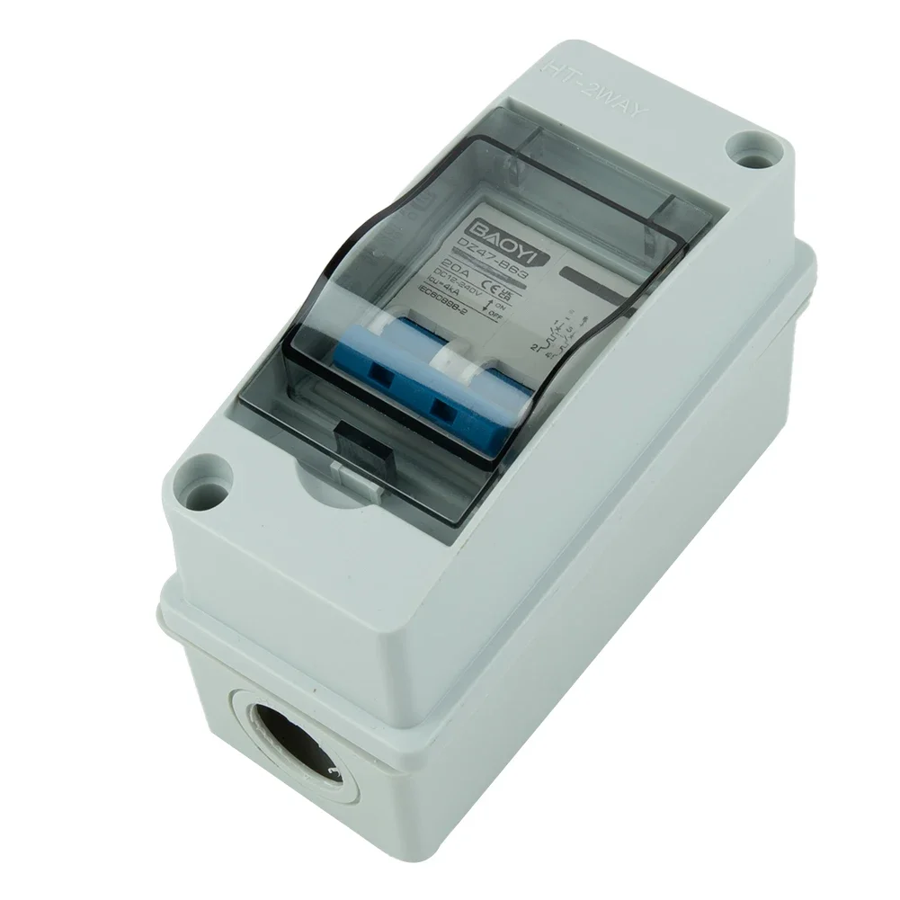 Isolation Box Circuit Breaker Photovoltaic Waterproof 18*5.5cm Circuit Protection DC12-240V Isolation Switch 16-120A