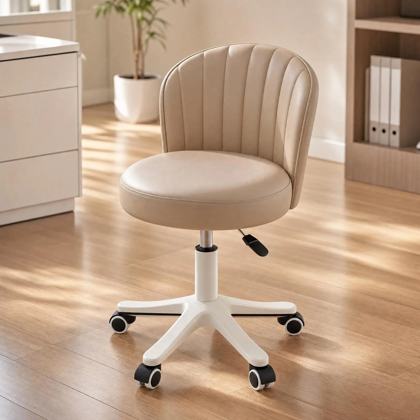 Adjustable Height Swivel for seat for Home Office with Five Point Safety Base and 360 Degree Rotation for Daily Comfort