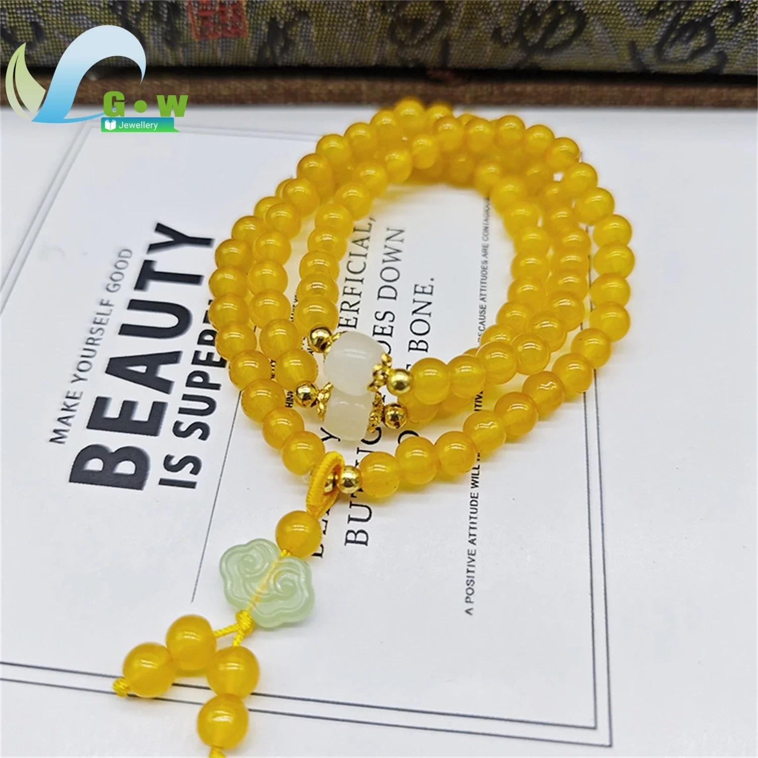 Red Agate Three Loop Multi Wrap Adjustable Bracelet Glass Beads Spiritual Jewelry Gift for Women Birthday Mothers Day Handmade