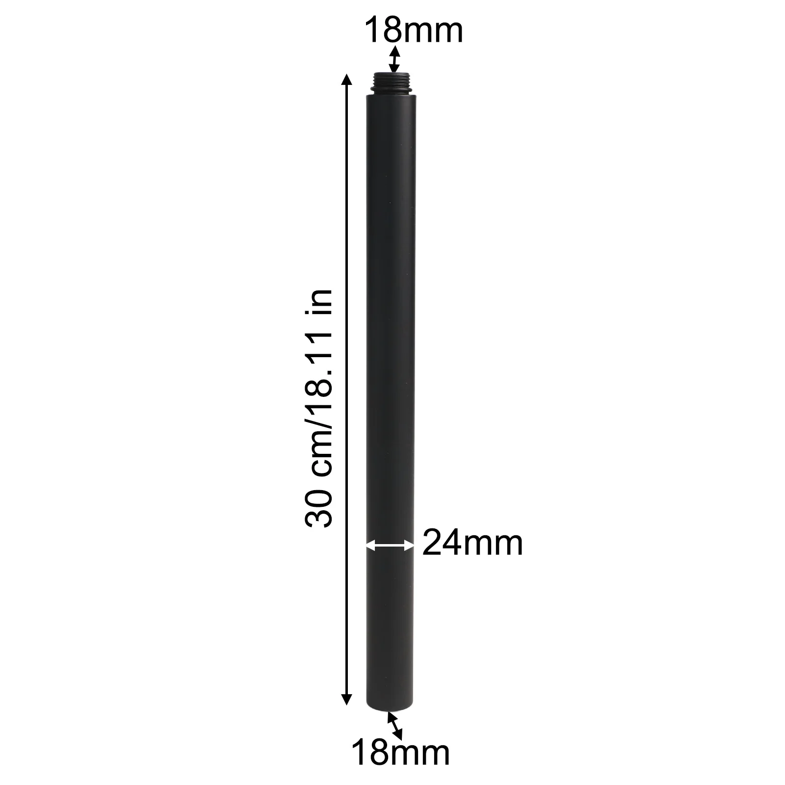 30cm Shower Extender Bathtub Shower System Black Grey Round Extension Bar Shower Faucet Set Extension Tube Bathroom Accessories
