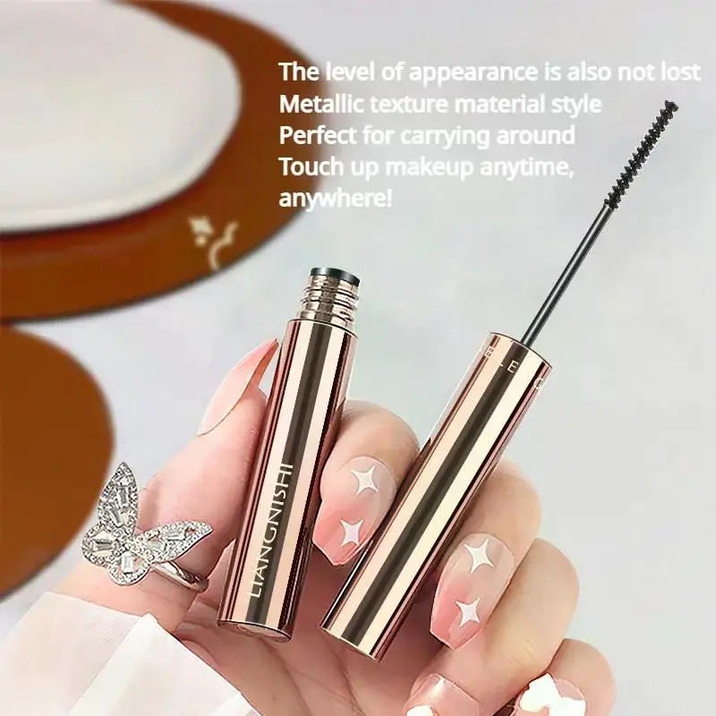 Ultra Fine Mascara Brush Curl Long Lasting Waterproof Mascara Extended Lashes Waterproof, Quick Drying and No Smudging