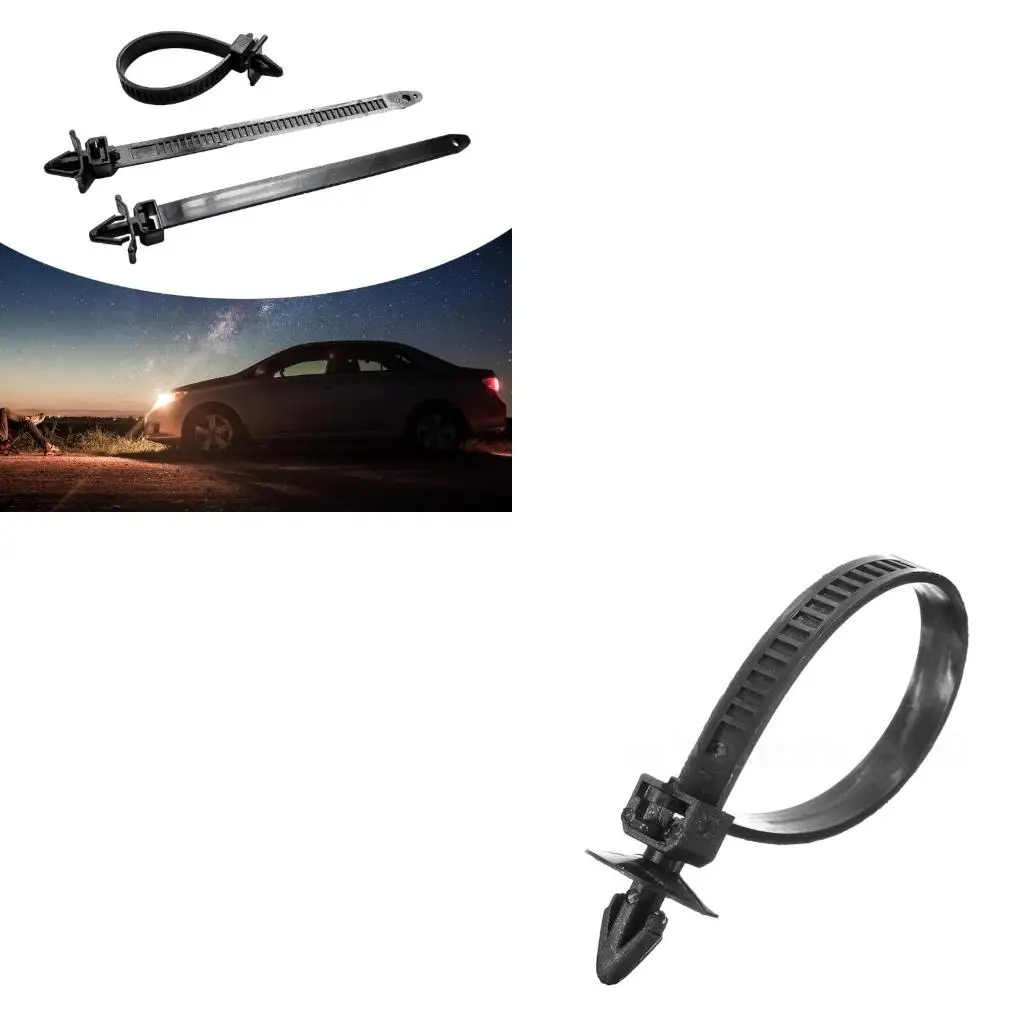  Plastic Mushroom Cable Tie Vehicle Tie Wrap Push Mount Winged Cable Ties Car Chassis Bundling Fasteners Fixing Base Tie