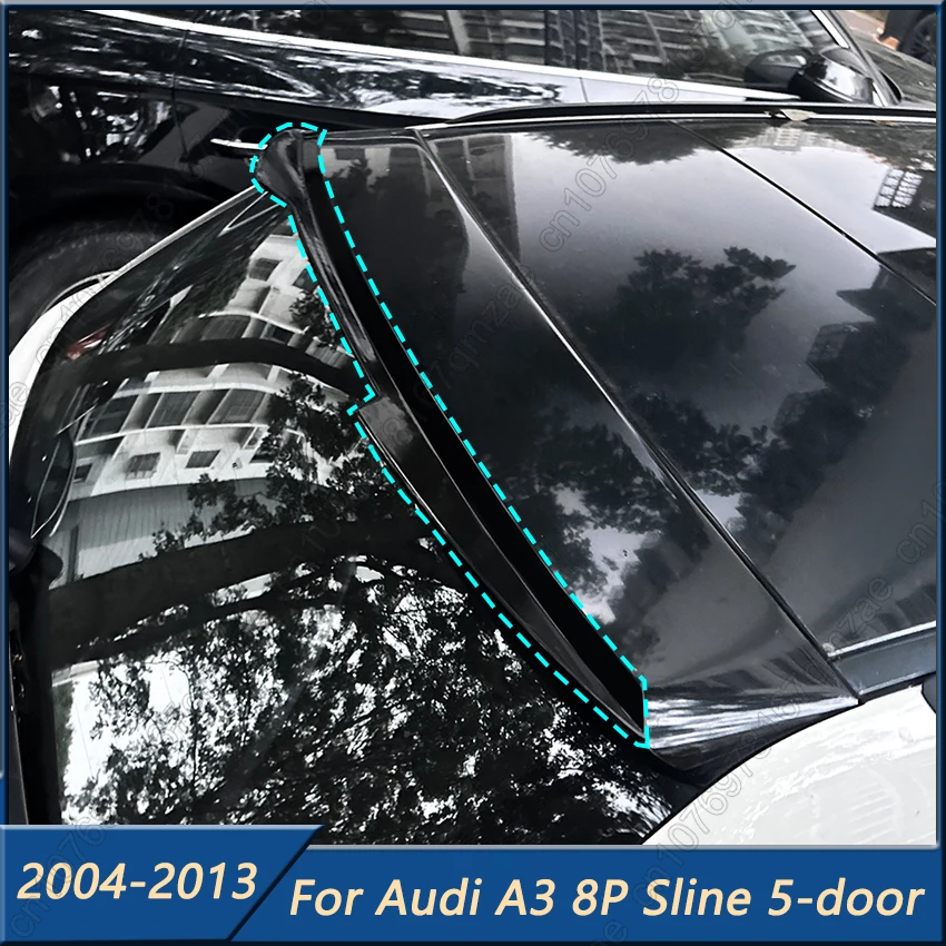 

For Audi A3 8P Sline 5-door 2004-2013 Gloss Black Car Rear Spoiler Tuning Rear Trunk Lip Trim Tail Wing Auto Body Kits