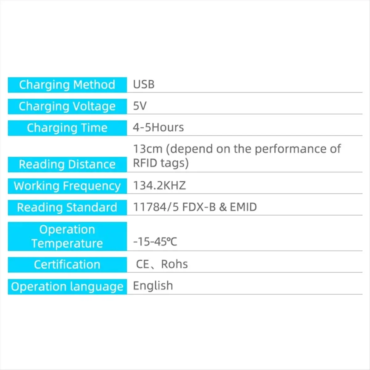 Y664A~!#OLED Display Pet Scanner Animal Pet ID Reader Chip Transponder USB RFID Handheld Scanner for Animals
